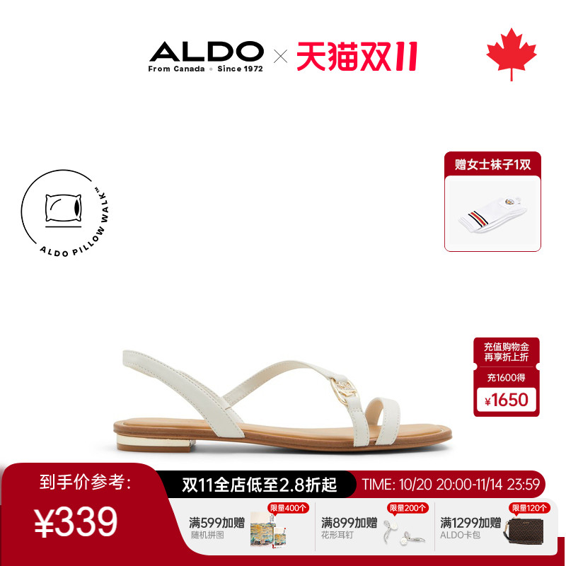 ALDO平跟女士凉鞋优雅时尚气质
