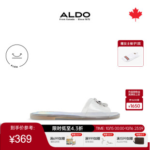 ALDO平跟女士凉拖鞋 百搭糖果甜美彩虹ALGS24A34 露趾一脚蹬时尚