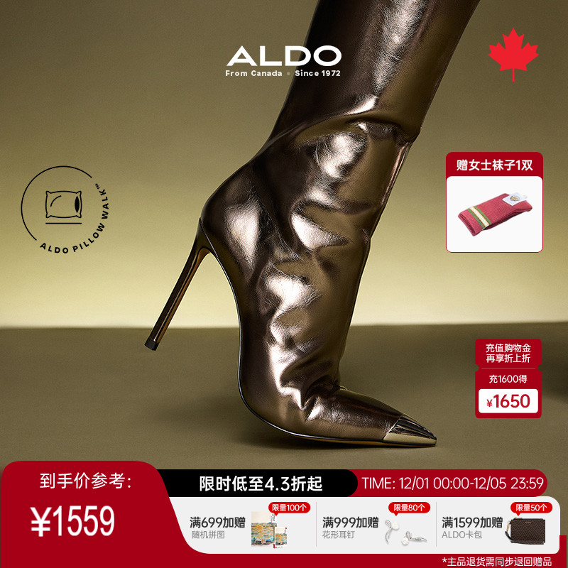ALDO女士时装靴尖头金属