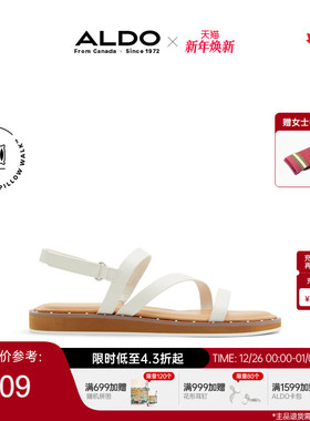 ALDO女士罗马凉鞋夏季新款时尚日常休闲学院平底绑带ALGS24A73