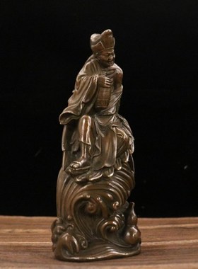 现货速发仿古铜像活佛济公人物佛像家居装饰铜摆件客厅玄关桌面工