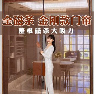 条舒蚊帐全纱门帘磁性吸防蚊门帘防自魔术贴 磁条整隔断家用蝇夏季