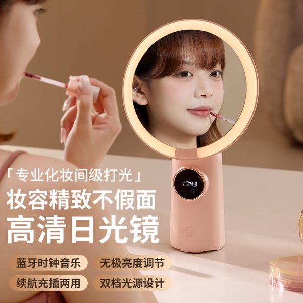 2025新款梳妆台化妆镜带灯台式桌面智能镜子便携主卧高级感美妆镜