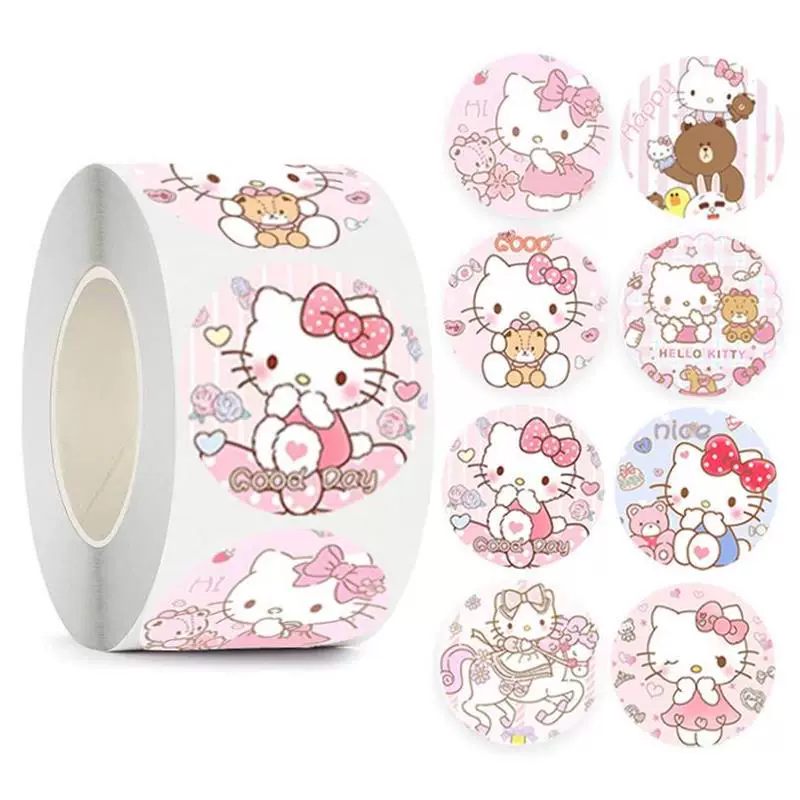 Наклейки Sanrio рулон Kuromi Cinnamoroll наклейки мальчик девочка