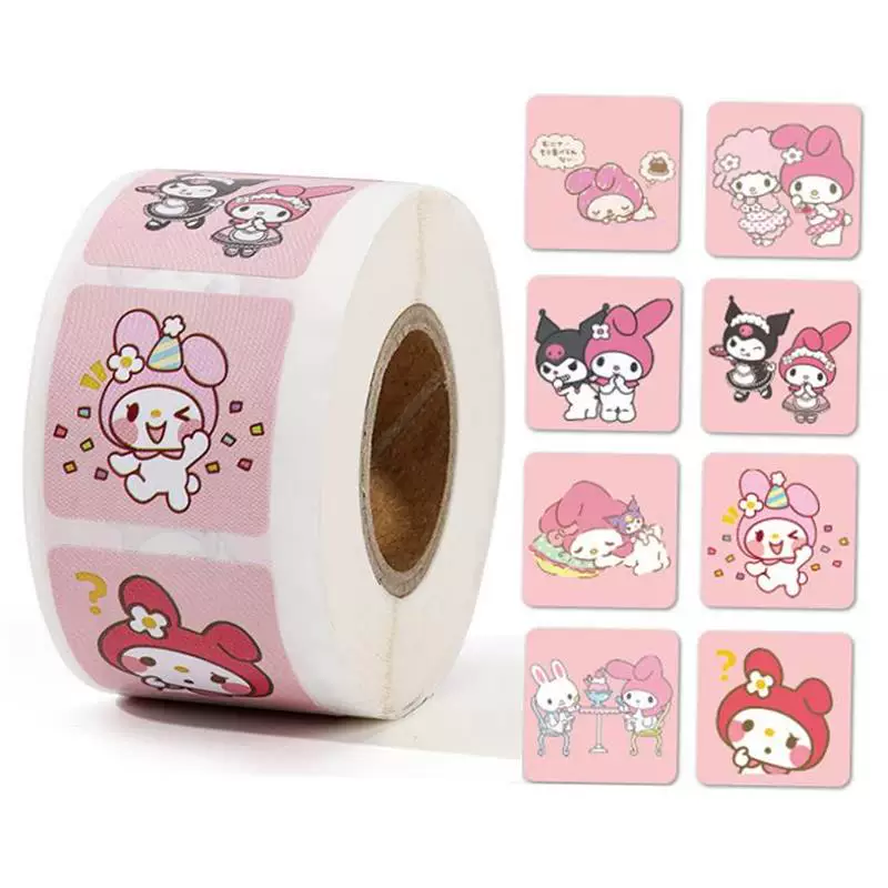 Наклейки Sanrio рулон Kuromi Cinnamoroll наклейки мальчик девочка