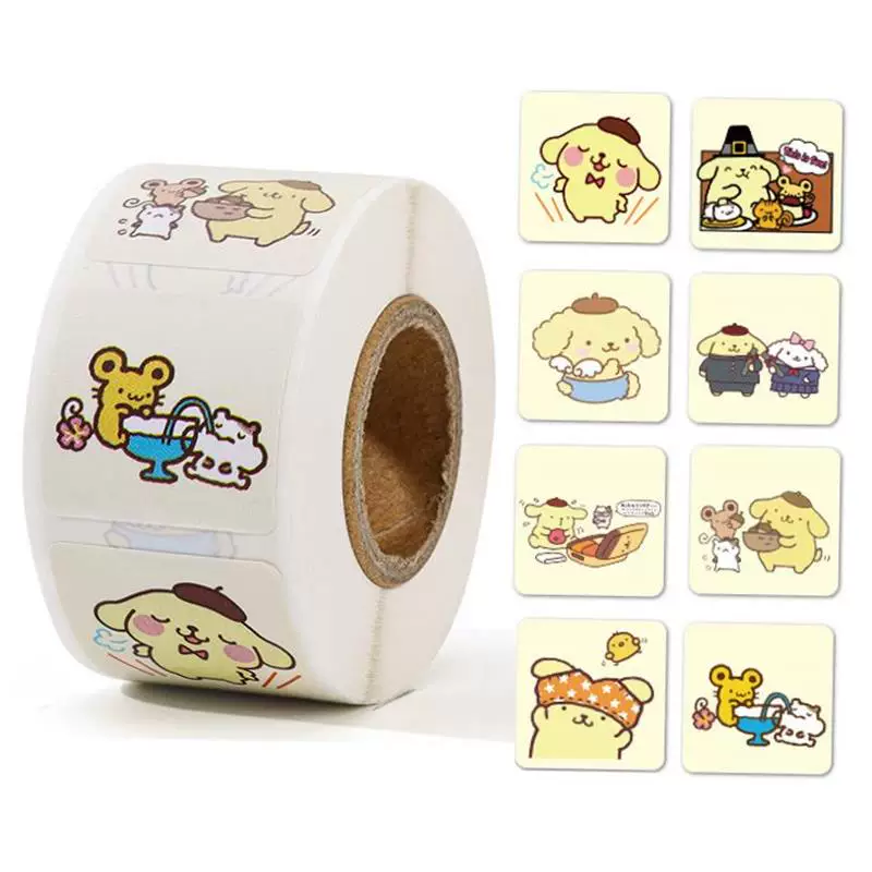 Наклейки Sanrio рулон Kuromi Cinnamoroll наклейки мальчик девочка