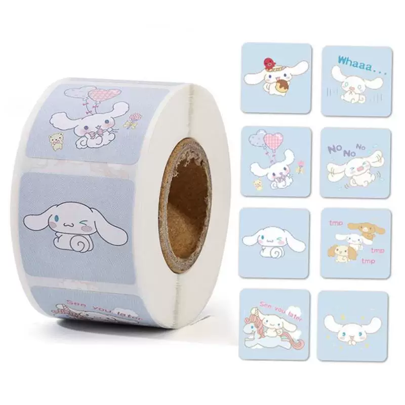 Наклейки Sanrio рулон Kuromi Cinnamoroll наклейки мальчик девочка