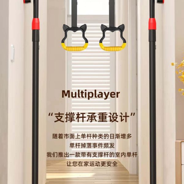 门室内上家庭吊环杠免打孔门单杠家用单双框健身器材引体向上器