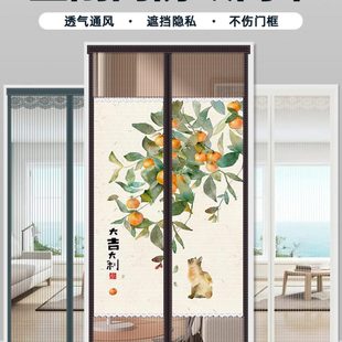 纱门家用自通风隔断免打孔魔术贴吸纱窗防蚊门帘新款 磁性卧室夏季