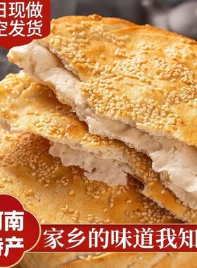 河南特产河南烧饼菏泽吊炉烧饼芝麻饼商丘吊炉火烧河南大烧饼
