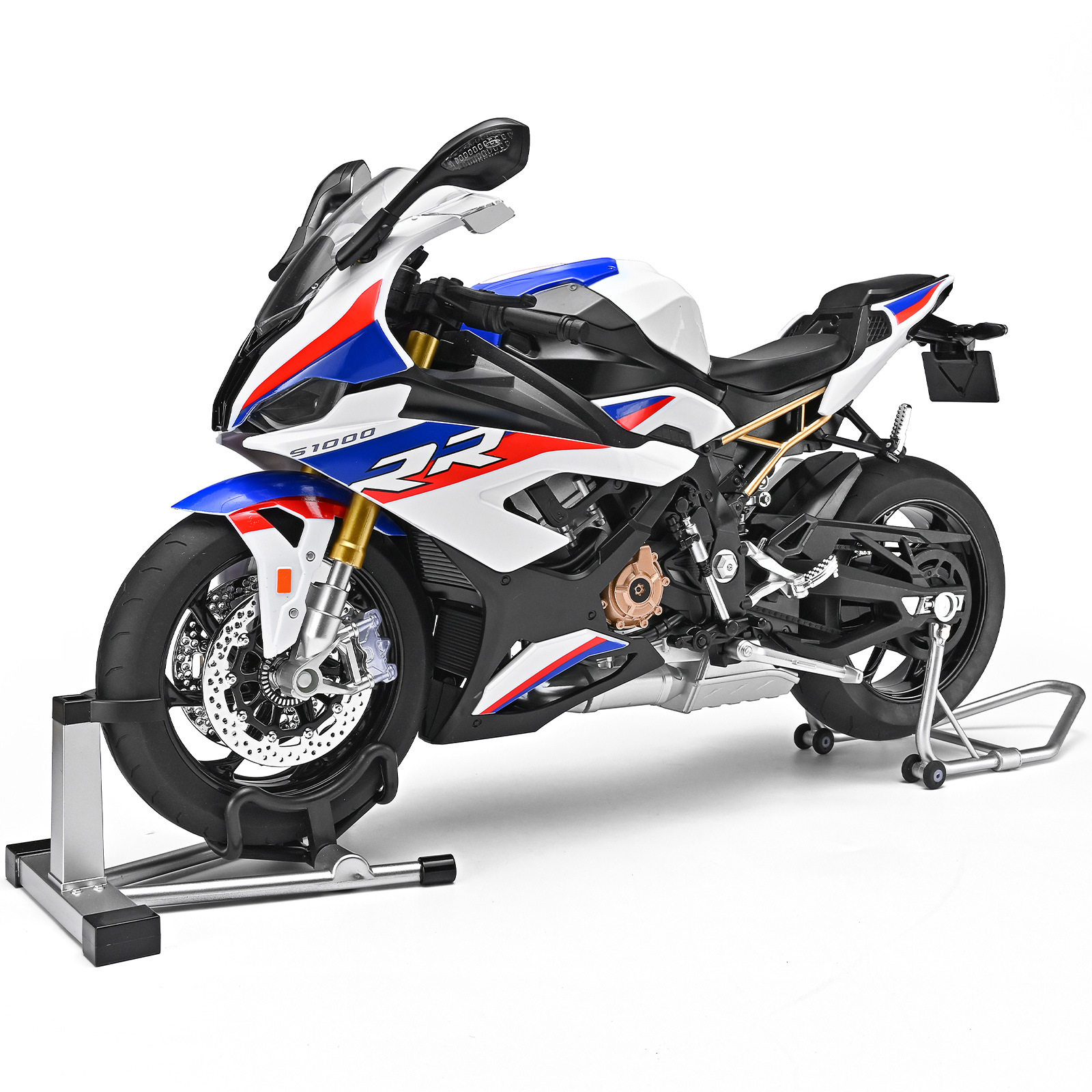 1:6宝玛RR1000喷雾版合金摩托车模型声光音效纪念日礼物生日礼品