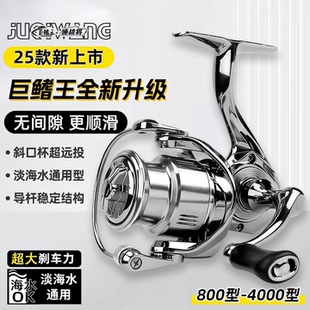 纺车轮路亚专用全金属斜口浅线杯远投微物防海水鱼线轮海竿路亚轮