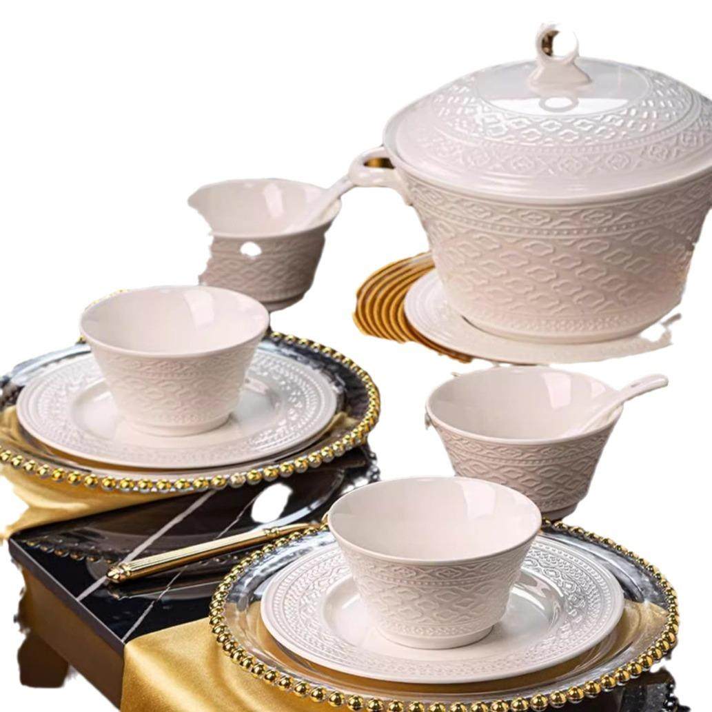 碗碟套装家用2025新款景德镇陶瓷碗具釉下彩纯白餐具碗盘碗筷乔迁,餐饮具,碗,淘宝优惠券,粉丝福利购,淘宝优惠卷