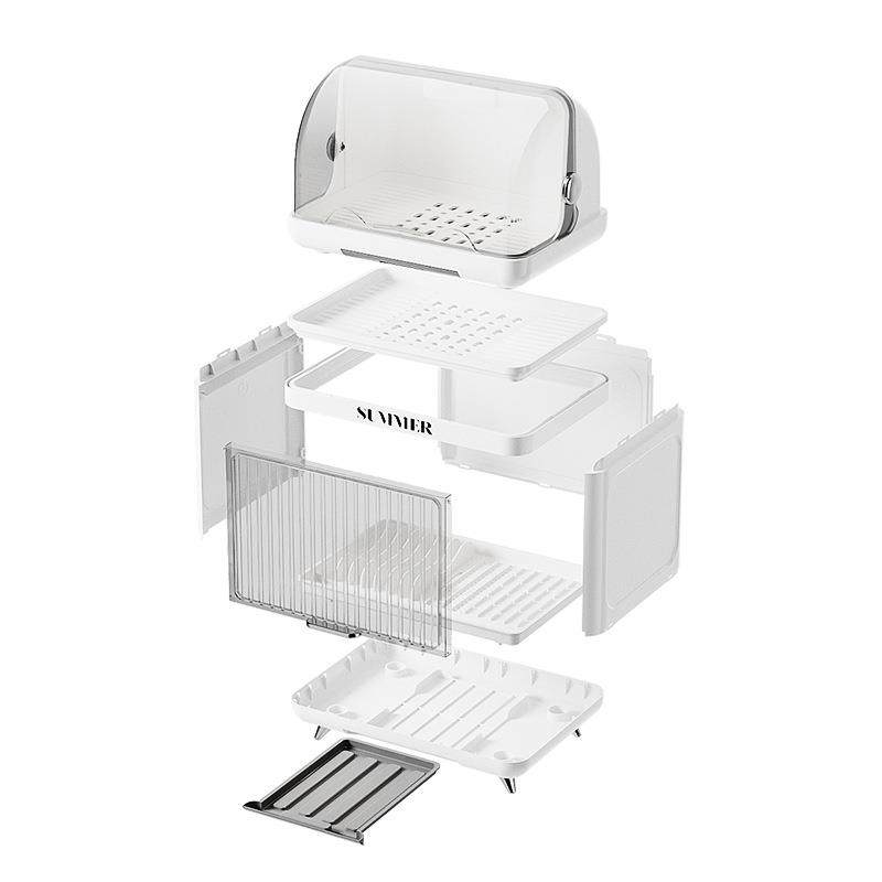 厨房双层沥水消毒碗柜置地翻盖式大容量PP碗柜餐具置物架,厨房/烹饪用具,碗架,淘宝优惠券,粉丝福利购,淘宝优惠卷