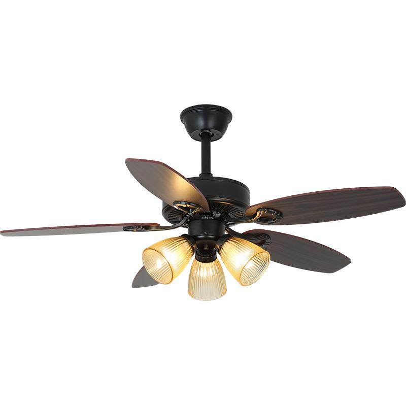 法式复古吊扇灯木叶卧室变频中古风扇吊灯美式客厅餐厅铁叶电扇灯,家装灯饰光源,风扇灯,淘宝优惠券,粉丝福利购,淘宝优惠卷