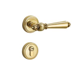 卧室分体锁金色室内房门锁铜芯磁吸静音门把手执手锁轻奢法式门锁