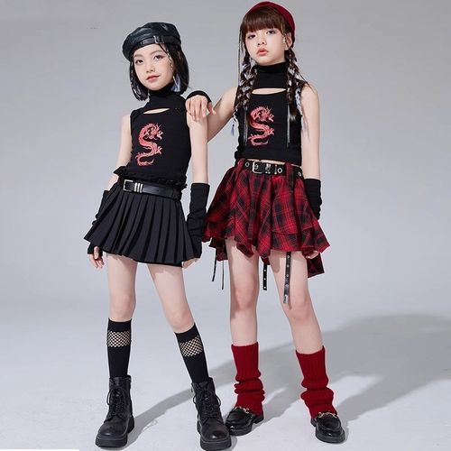 速发少辣爵士舞服孩演出服儿妹练演服甜酷生表功服装嘻哈街舞潮服