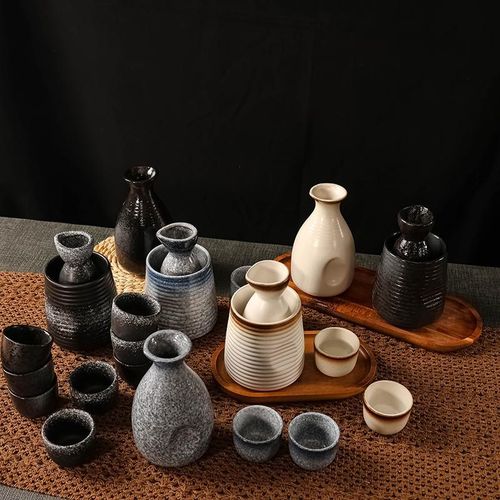 速发清酒酒具陶瓷白酒分酒器烧古酒侘寂酒风温杯器清酒杯日式套装