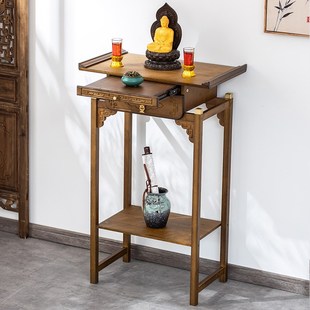 速发供龛新中式实木玄关桌子佛桌香案家用简约靠财柜奉神条案佛台