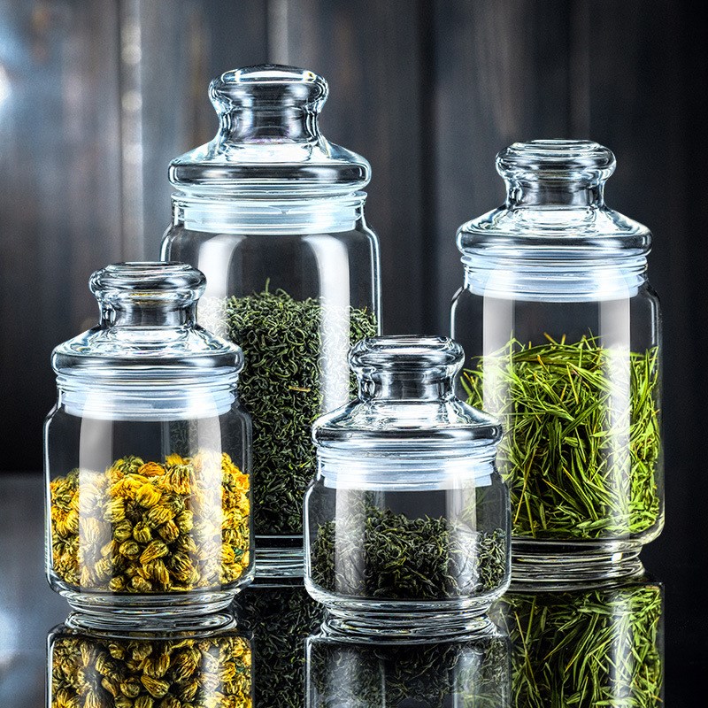 速发玻璃茶叶罐密封小罐空罐家用茶叶储存罐收纳盒茶号便叶茶携盒