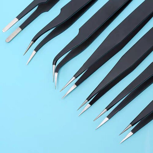 速发/lot Ati-stat Stle Steel Strght/Curved Twe