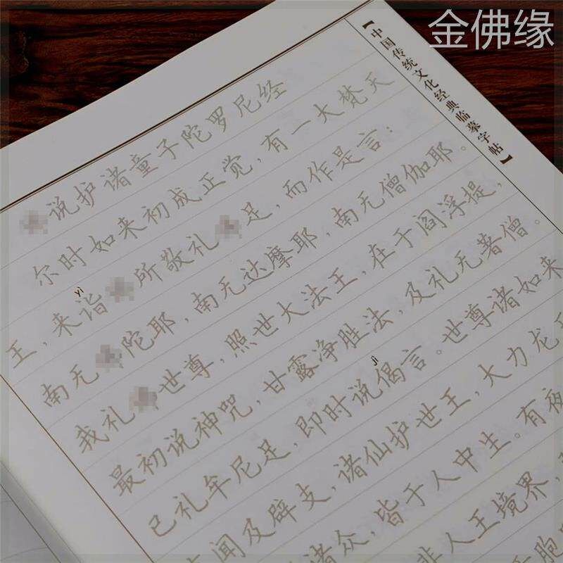 速发童子经抄经本简体横版注音版手抄本护诸童子陀罗尼经硬笔字贴