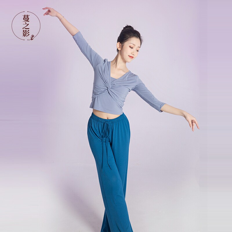 速发蔓之现代舞舞蹈裤子中国舞古典舞练功服云朵裤宽松阔腿裤形体