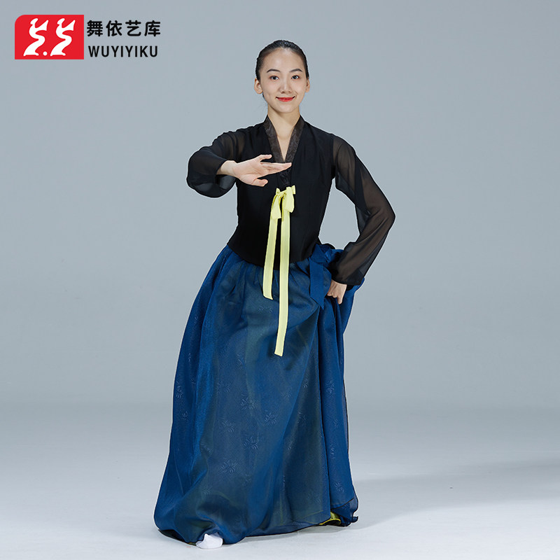 速发朝鲜族舞裙片装练功服朝鲜练习裙蓬蓬半身蹈一服裙
