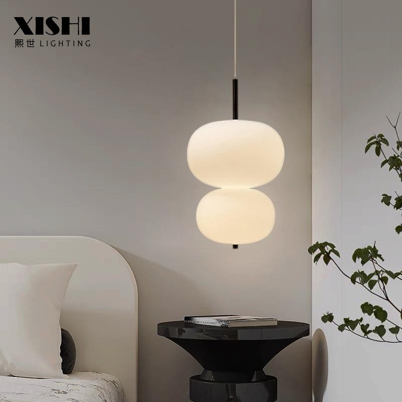 轻奢玻璃餐厅小吊灯北欧创意卧室床头设计师宅寂风葫芦造型灯具