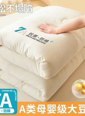 新款A款母婴级大豆被春秋被秋冬加厚磨毛被子学生宿舍单人被芯