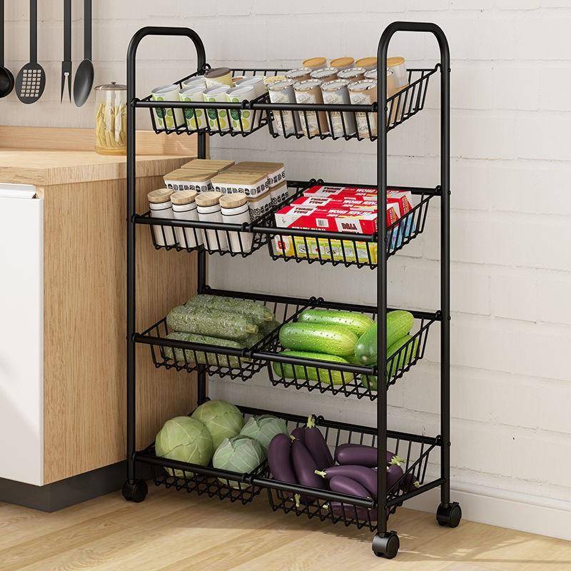 厨房菜篮子置物架落地家用水果蔬菜储物放菜架子多功能多层寿堂贸