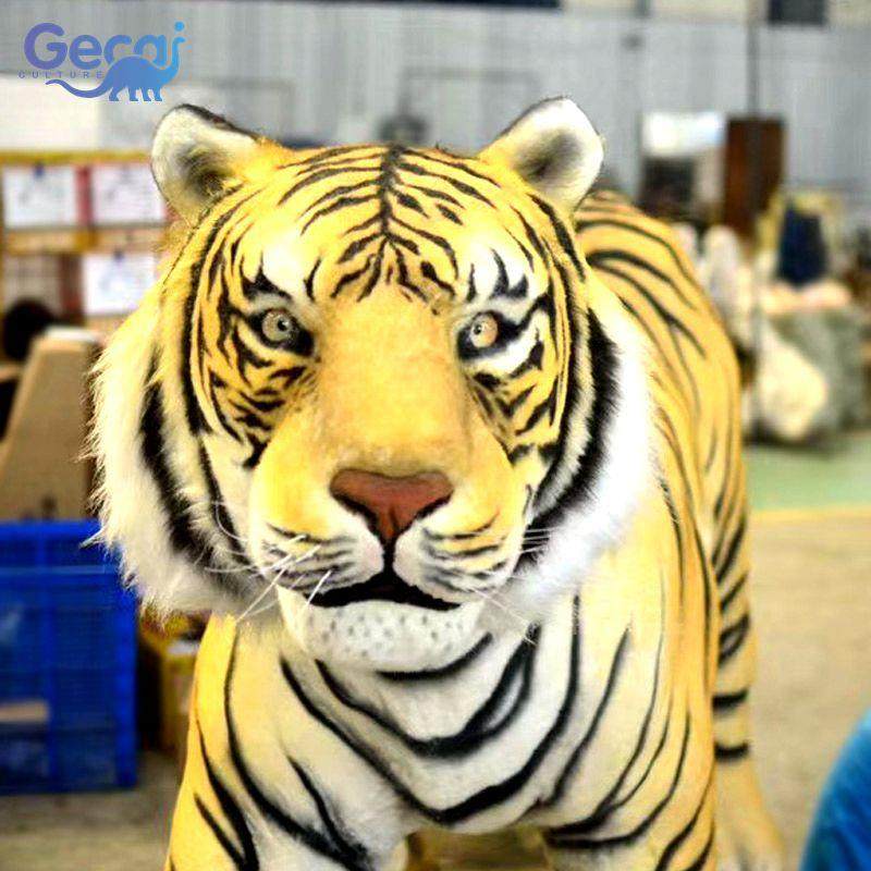 动物园动物展大型电动仿真动物模型机械仿真老虎有动作有叫声摆件
