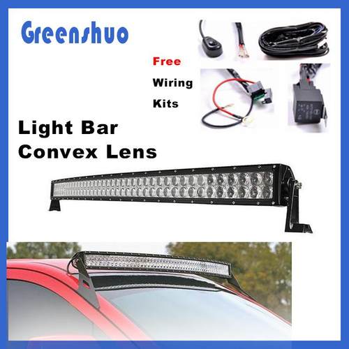 绿烁新款120W180W288W300W4D透镜led弧形长条弯灯led车灯