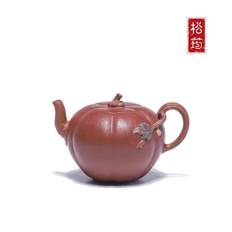 原矿段泥粉浆全手工薄胎南瓜壶210ML仿生器泡茶壶茶具宜兴紫砂壶