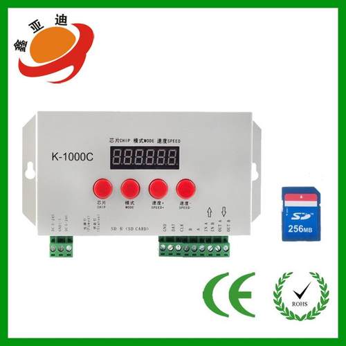 直销T1000S升级版K－1000C全彩控制器LED可编程SD卡控制器现货