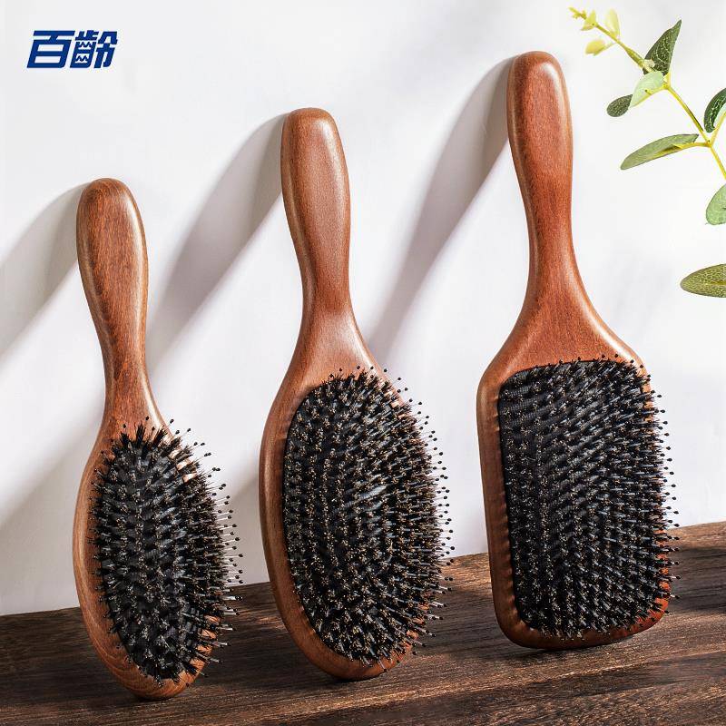 1VPR猪鬃毛气垫梳头部按摩梳养发护发顺发气囊梳实木家用其他