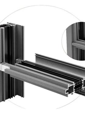 断桥铝6轨推拉窗封阳台窄边隐扇铝合金推移窗断桥铝落地窗供