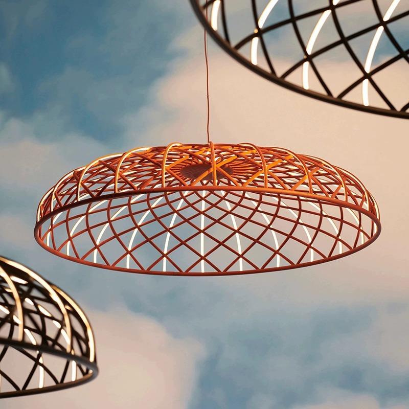意大利设计师SKynest吊灯现代简约餐厅灯创意编织网艺术Flos吊灯