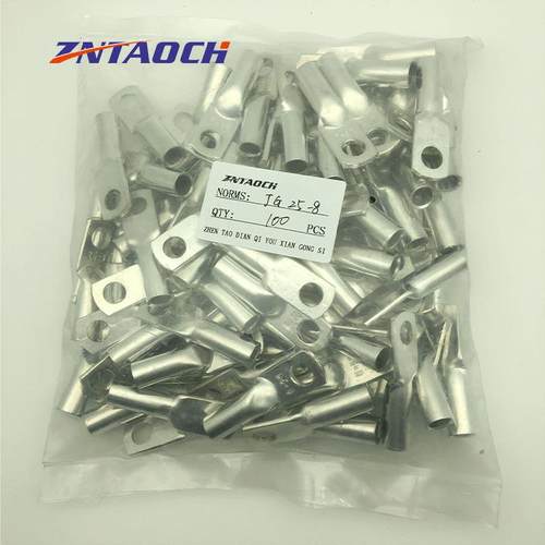 JG系列铜鼻子25-6-8-10纯紫铜接线鼻子铜线耳铜接头平方电线连接