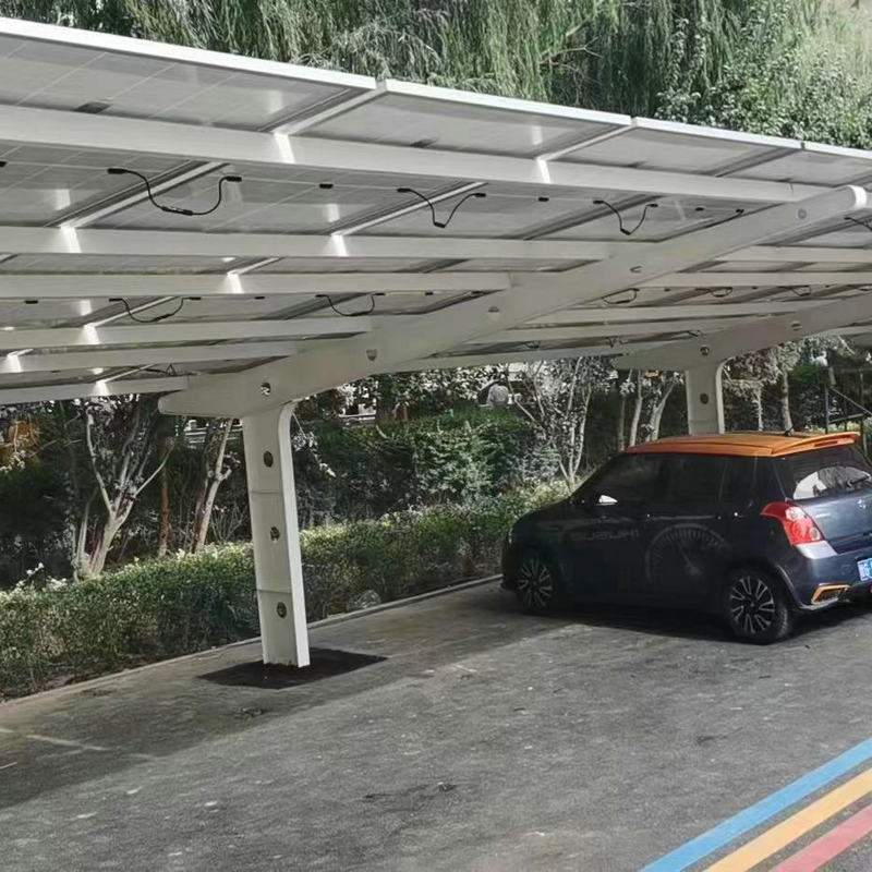 发电充电太阳能板车棚大型停车场停车棚汽车棚光伏大跨度结构