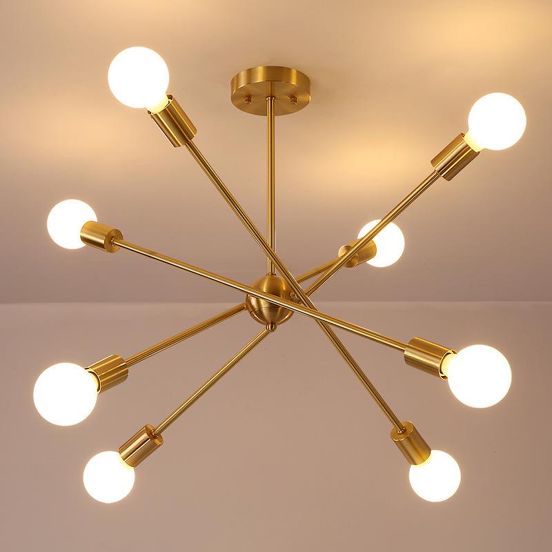 客厅吊灯北欧灯具卧室简约个性后现代设计师魔豆分子全铜餐厅吊灯