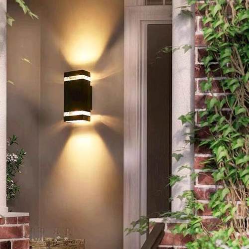 LED户外壁灯防水双头上下照明GU10别墅外墙灯庭院过道走廊灯