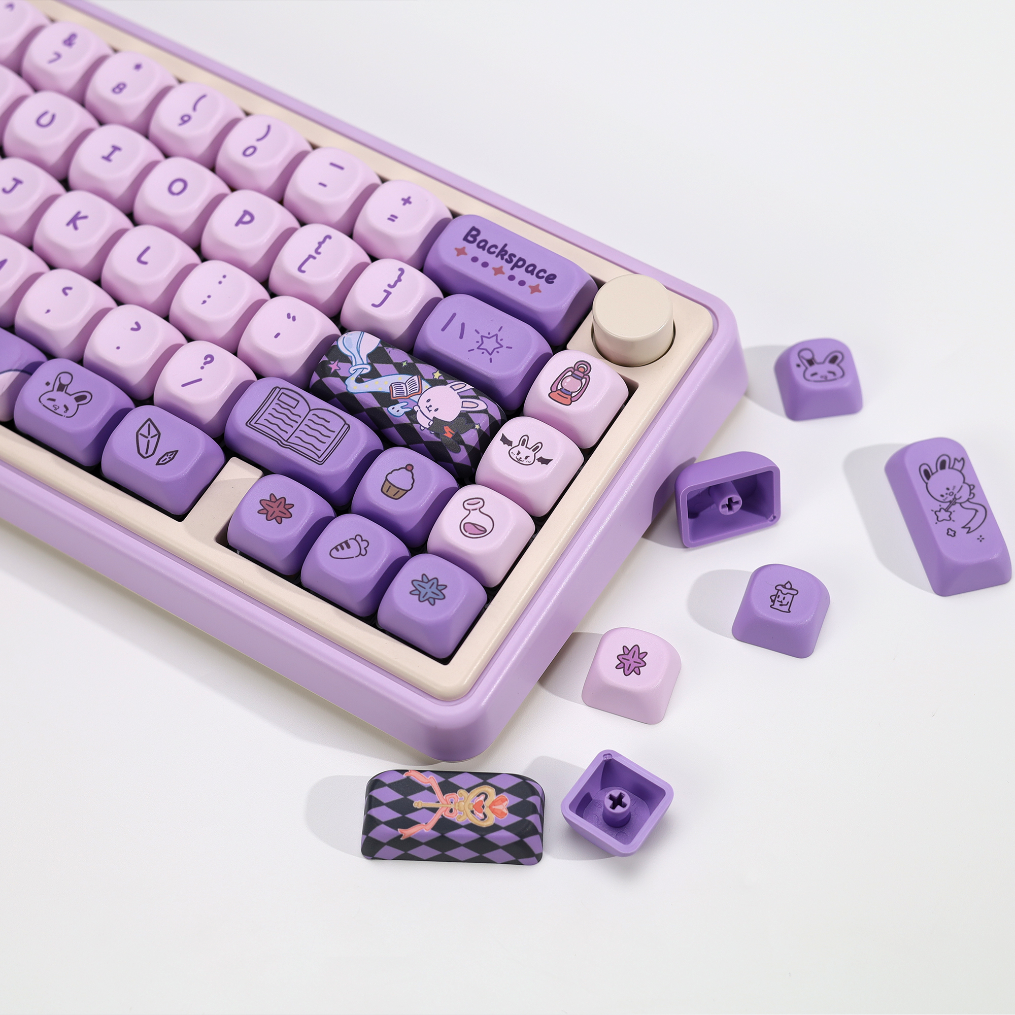 键喵魔法小兔主题键帽