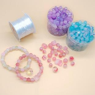 scattered necklace beads bracelet accessories diy Glass