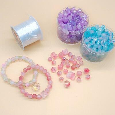 Glass scattered beads diy bracelet necklace accessories