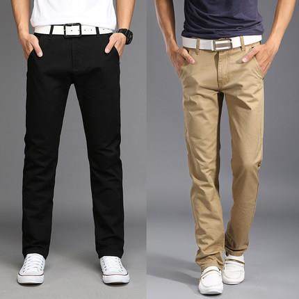 man slacks Thin trim pants Pure cotton Cloth trouser for men