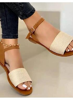 women flat sandals big size 43 summer shoes 大码女平跟凉鞋