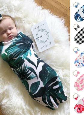 Newborn Baby Swaddle Wrap Blanket Sleeping Bag Sleep Headban