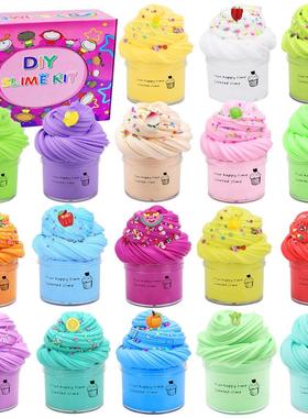 2Pack 70-180ml Cloud Slime Kit Peach Slime Charm Scented DIY