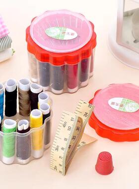 sewing tool set with needle and thread wrapping workbox